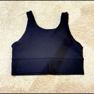 DYI Ribbed Black Sports Bra